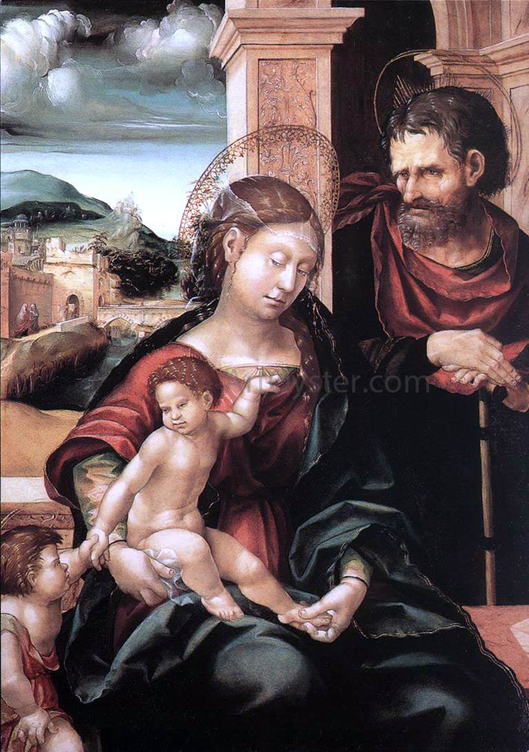  Hans Burgkmair Holy Family with the Child St John - Hand Painted Oil Painting