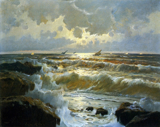  Edward Moran Homeward Bound - Hand Painted Oil Painting