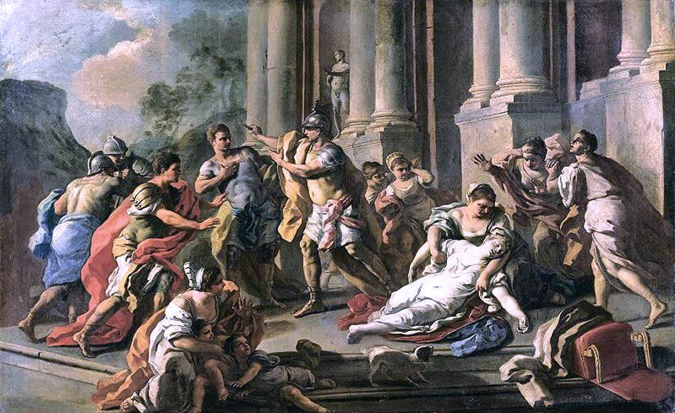  Francesco De Mura Horatius Slaying His Sister After the Defeat of the Curiatii - Hand Painted Oil Painting
