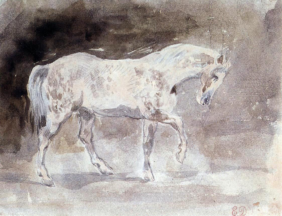  Eugene Delacroix The Horse - Hand Painted Oil Painting