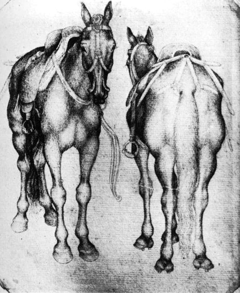  Antonio Pisanello The Horses - Hand Painted Oil Painting