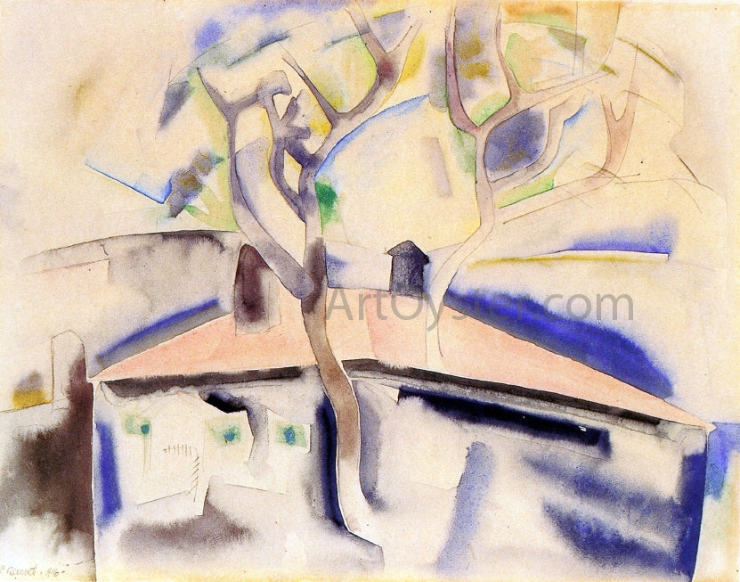  Charles Demuth House and Tree Forms #1 - Hand Painted Oil Painting