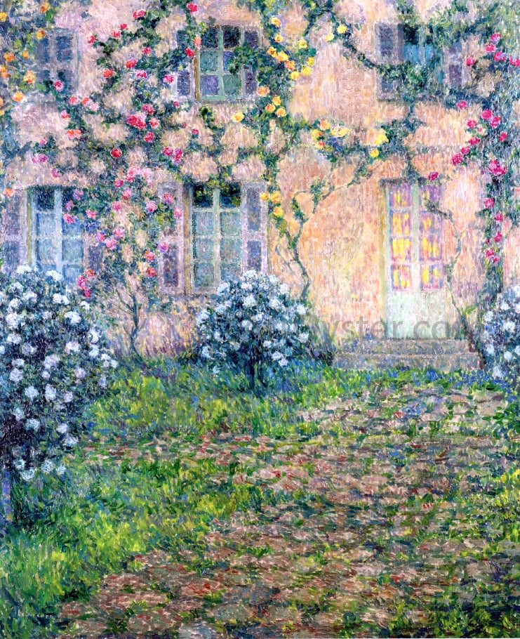  Henri Le Sidaner A House with Roses - Hand Painted Oil Painting