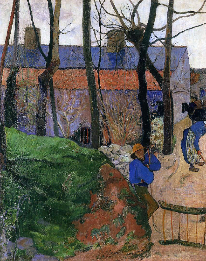 Paul Gauguin Houses in le Pouldu - Hand Painted Oil Painting