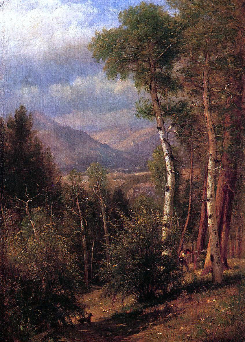  Thomas Worthington Whittredge Hunter in the Woods of Ashokan - Hand Painted Oil Painting
