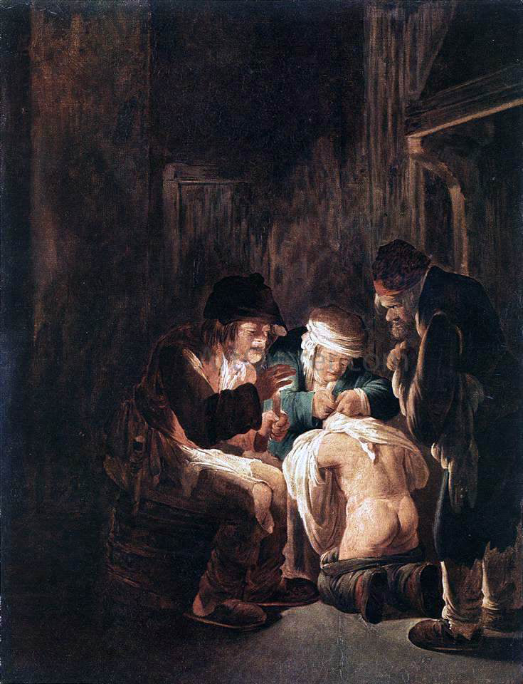  Andries Both Hunting by Candlelight - Hand Painted Oil Painting