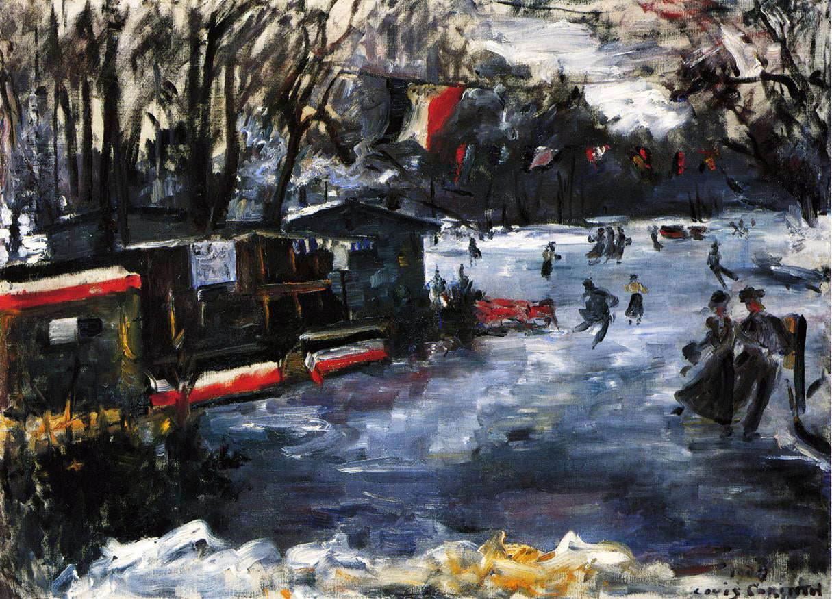  Lovis Corinth Ice Skating Rink in The Tiergarten, Berlin - Hand Painted Oil Painting