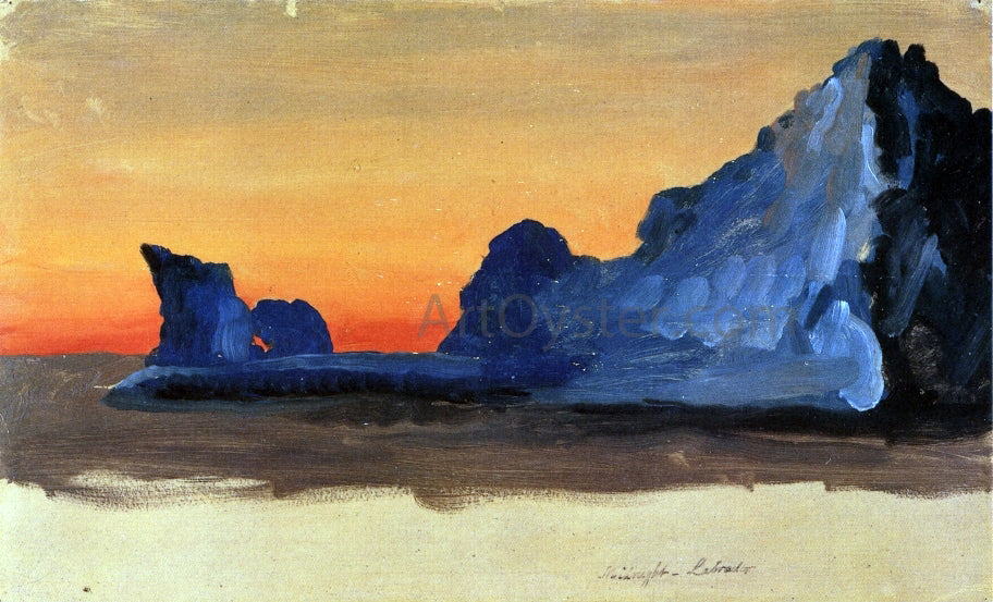  Frederic Edwin Church Icebergs at Midnight, Labrador - Hand Painted Oil Painting