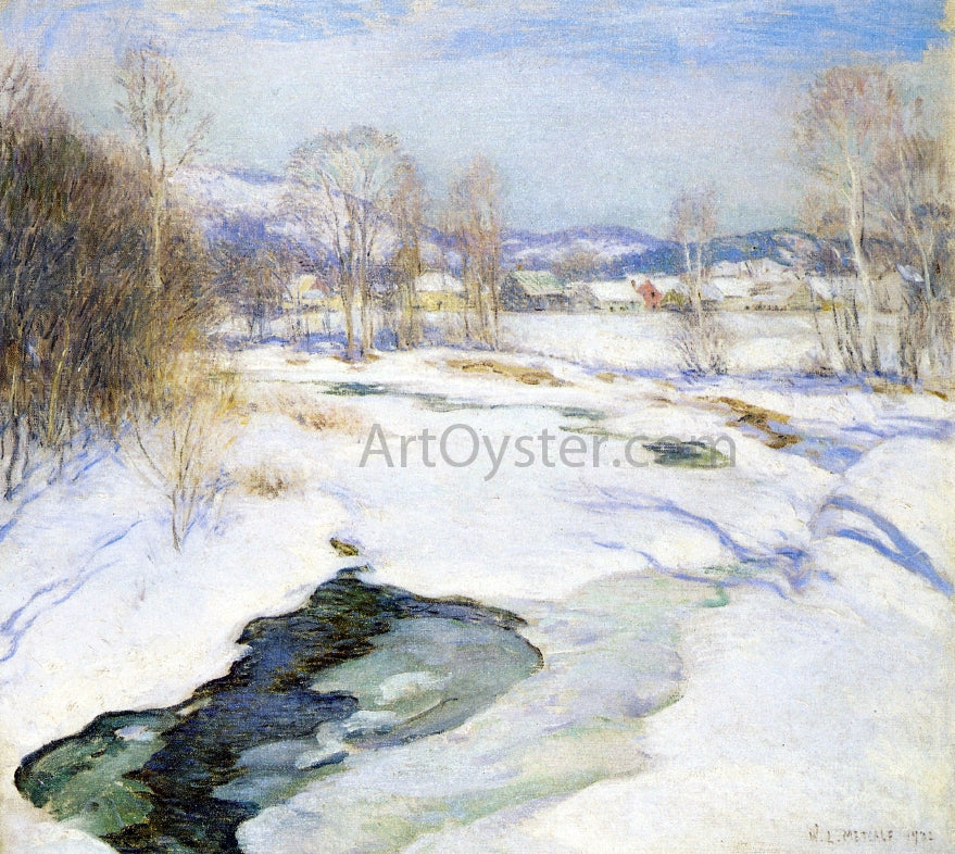  Willard Leroy Metcalf Icebound Brook (also known as Winter's Mantle) - Hand Painted Oil Painting