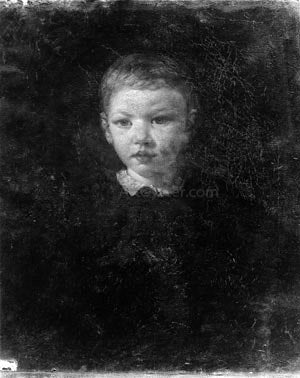  George Fuller Ideal Head of a Boy (George Spencer Fuller) - Hand Painted Oil Painting