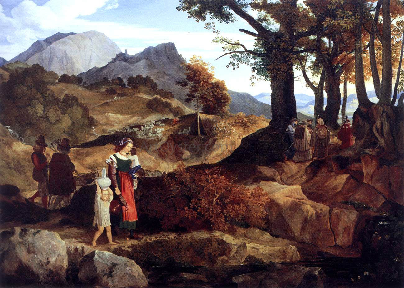 Carl Philipp Fohr Ideal Landscape near Rocca Canterana - Hand Painted Oil Painting