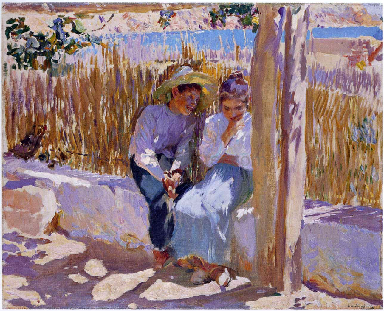  Joaquin Sorolla Y Bastida Idyll, Javea - Hand Painted Oil Painting