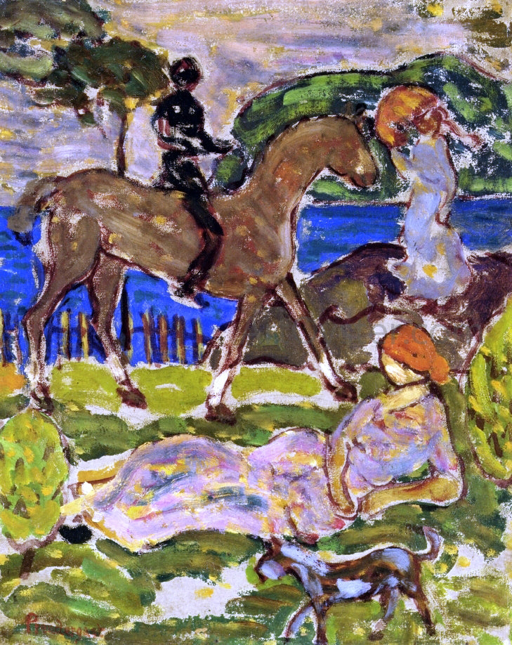  Maurice Prendergast Idyllic Landscape - Hand Painted Oil Painting