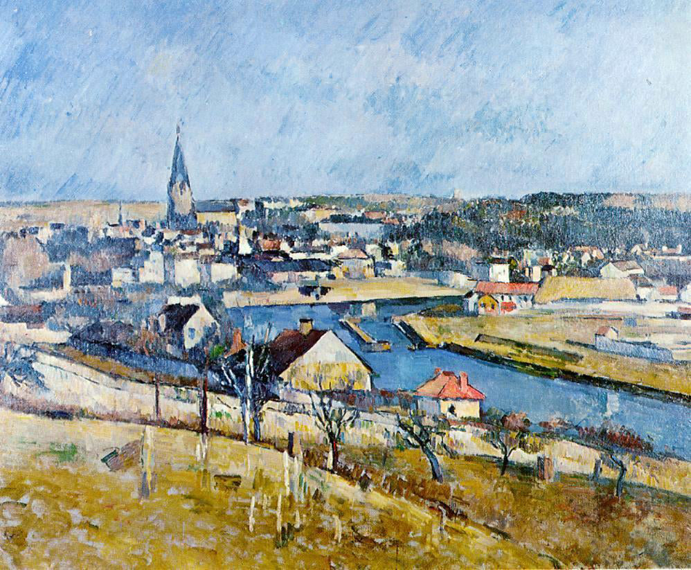  Paul Cezanne Ile de France Landscape - Hand Painted Oil Painting