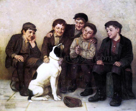  John George Brown In Good Hands - Hand Painted Oil Painting
