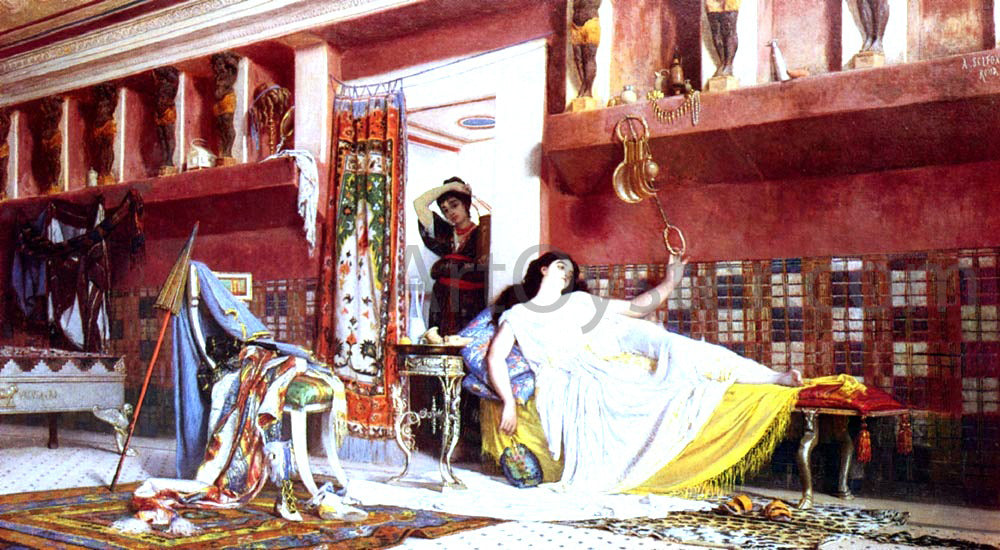  Anatolio Scifoni In The Boudoir - Hand Painted Oil Painting
