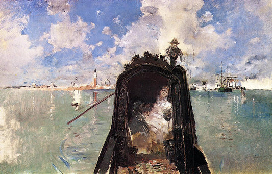 Robert Frederick Blum In the Gondola - Hand Painted Oil Painting