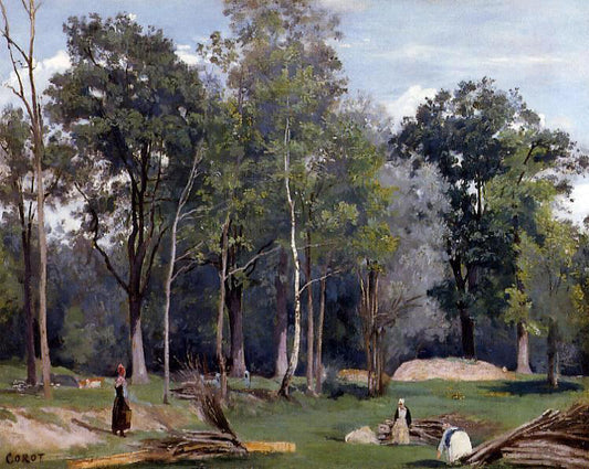  Jean-Baptiste-Camille Corot In the Woods at Ville d'Avray - Hand Painted Oil Painting