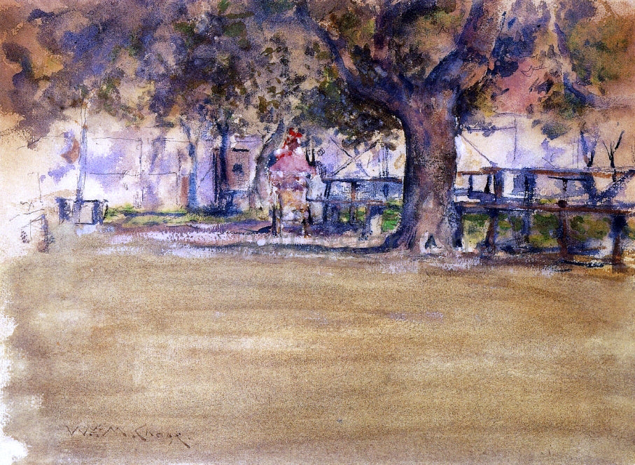  William Merritt Chase In Washington Park, Brooklyn, N.Y. - Hand Painted Oil Painting