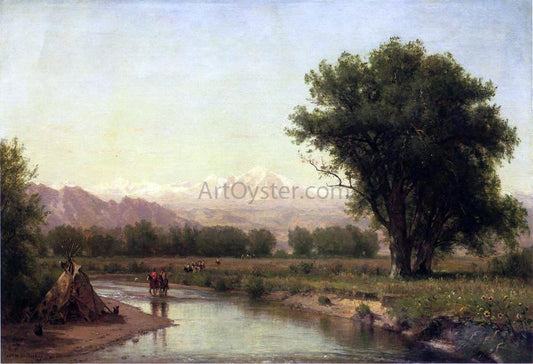  Thomas Worthington Whittredge Indian Encampment on the Platte (III) - Hand Painted Oil Painting