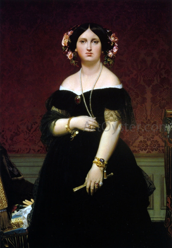  Jean-Auguste-Dominique Ingres Ines Moitessier - Hand Painted Oil Painting