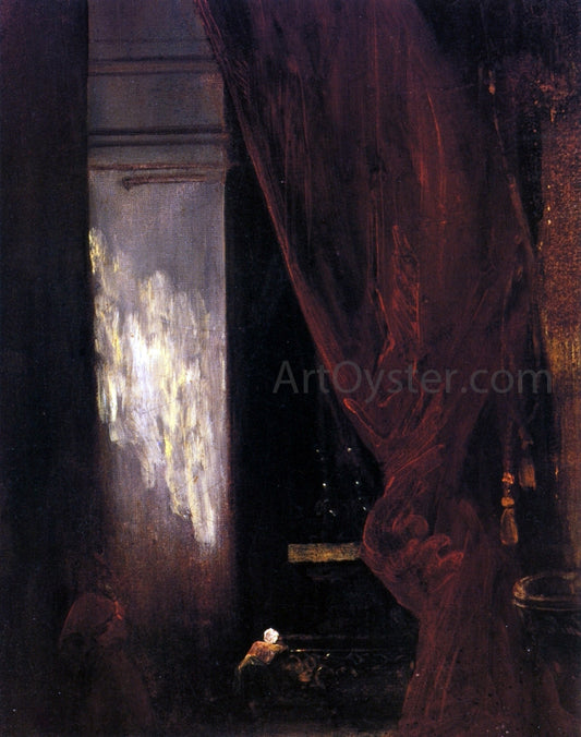  Eugene Delacroix Interior of a Chapel - Hand Painted Oil Painting