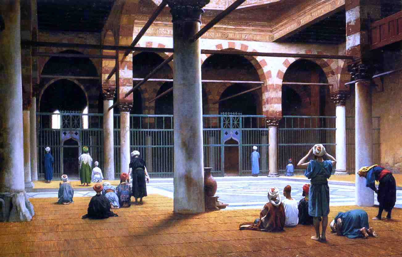  Jean-Leon Gerome Interior of a Mosque - Hand Painted Oil Painting