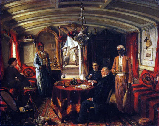  Ella Ferris Pell Interior of the "Sibyl" - Hand Painted Oil Painting