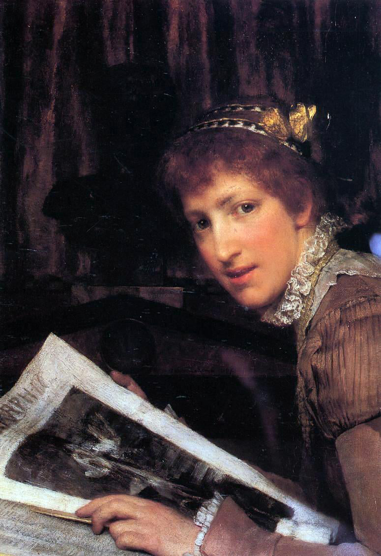  Sir Lawrence Alma-Tadema Interrupted - Hand Painted Oil Painting