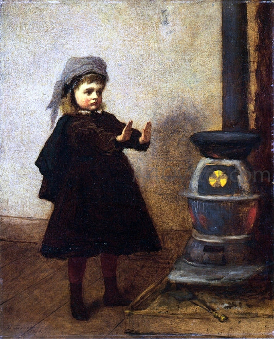  John George Brown Isn't it Cold - Hand Painted Oil Painting