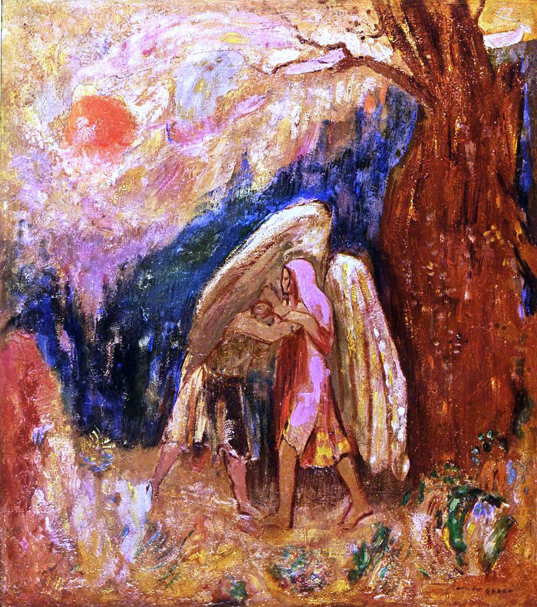  Odilon Redon Jacob Wrestling with the Angel - Hand Painted Oil Painting