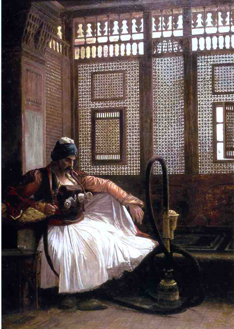  Jean-Leon Gerome Janissary Smoking - Hand Painted Oil Painting