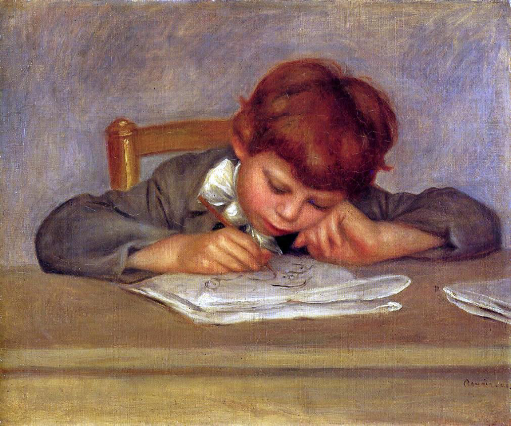  Pierre Auguste Renoir Jean Drawing - Hand Painted Oil Painting