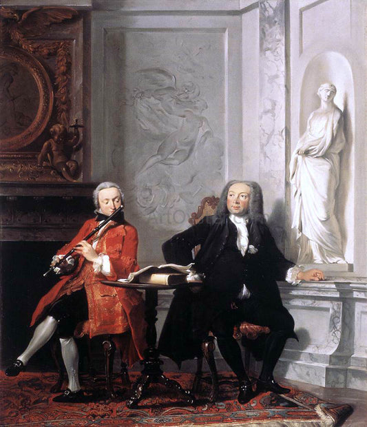  Cornelis Troost Jeronimus Tonneman and his Son - Hand Painted Oil Painting