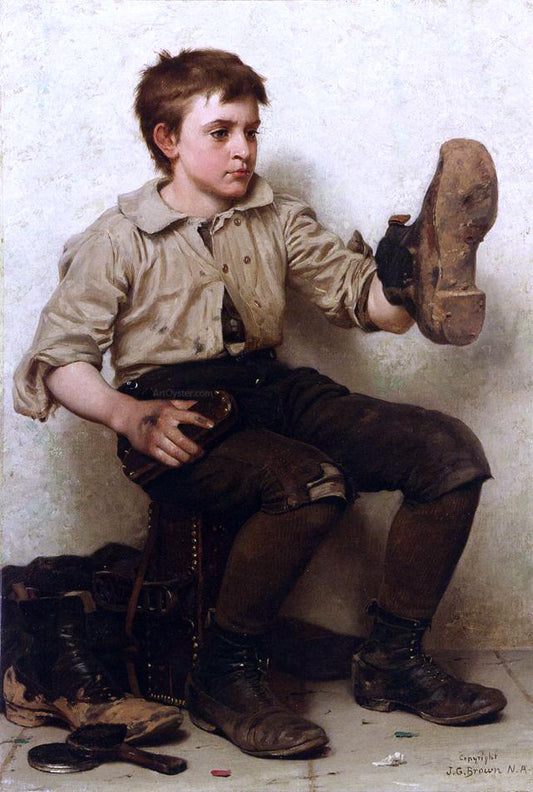  John George Brown Jersey Mud - Hand Painted Oil Painting