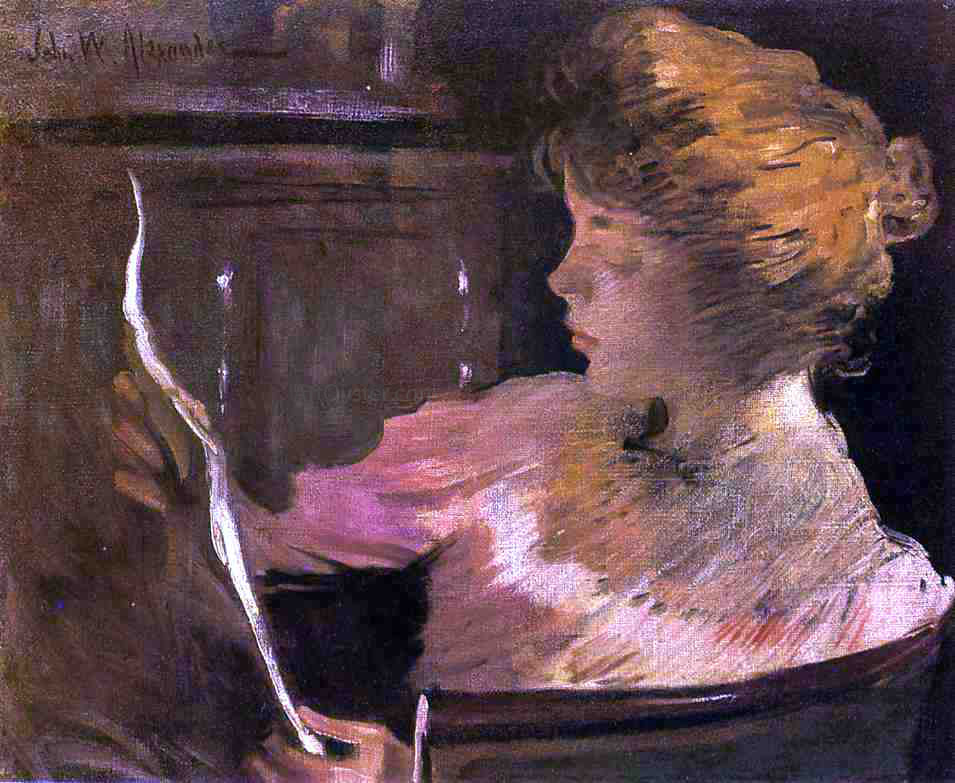  John White Alexander Jesse Steele Reading - Hand Painted Oil Painting