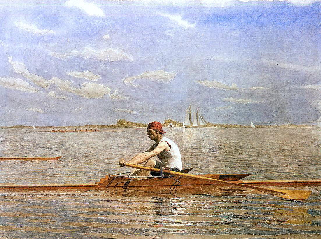  Thomas Eakins John Biglin in a Single Scull - Hand Painted Oil Painting