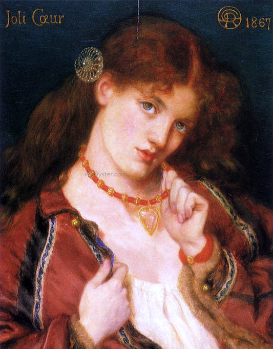  Dante Gabriel Rossetti Joli Coeur (also known as French for) - Hand Painted Oil Painting