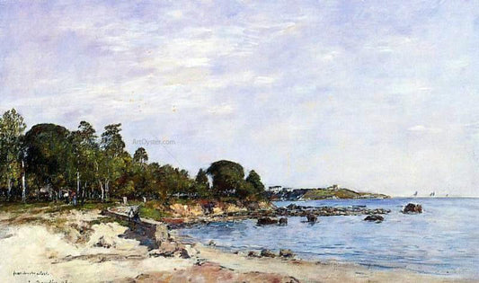  Eugene-Louis Boudin Juan-les-Pins, the Bay and the Shore - Hand Painted Oil Painting