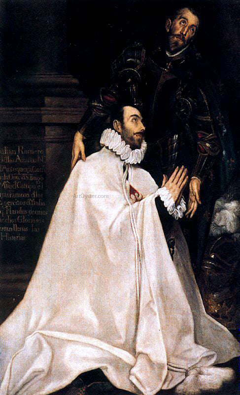  El Greco Julian Romero de las Azanas and his Patron Saint - Hand Painted Oil Painting