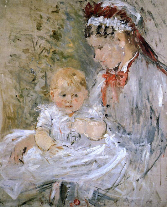  Berthe Morisot Julie with Her Nurse - Hand Painted Oil Painting
