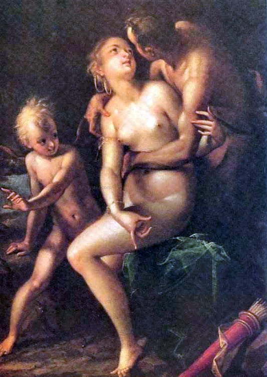  Hans Von Aachen Jupiter umarmt Antiope - Hand Painted Oil Painting