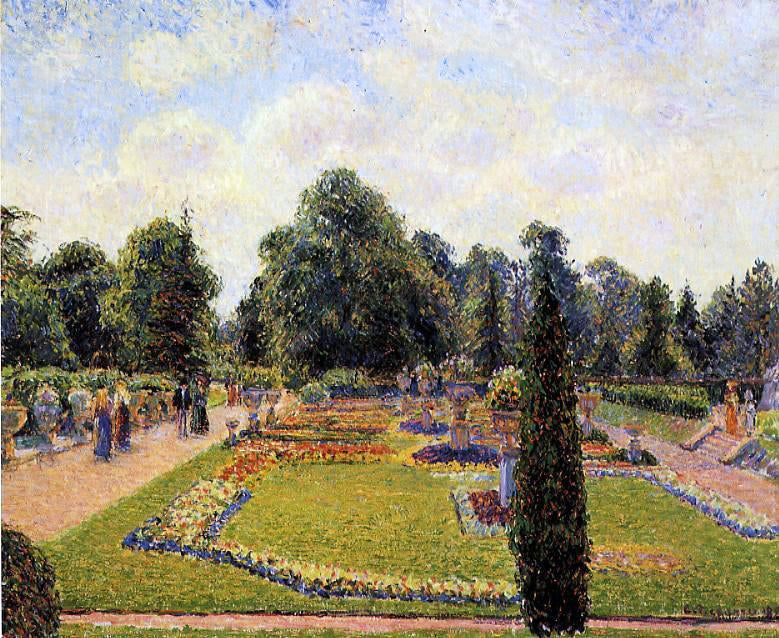  Camille Pissarro Kew Gardens: Path  Between the Pond and the Palm House - Hand Painted Oil Painting