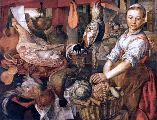  Joachim Beuckelaer Kitchen Interior - Hand Painted Oil Painting