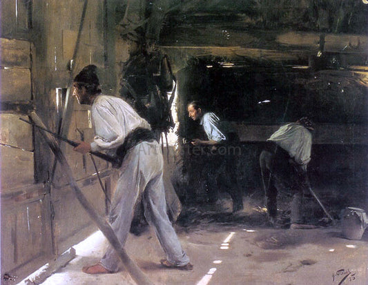  Antonio Fillol Granell La Defensa de la Barraca - Hand Painted Oil Painting
