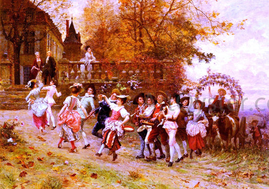  Charles Edmond Delort La Fete De Vendange - Hand Painted Oil Painting