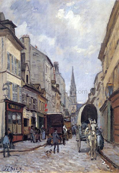  Alfred Sisley La Grand Rue, Argenteuil - Hand Painted Oil Painting
