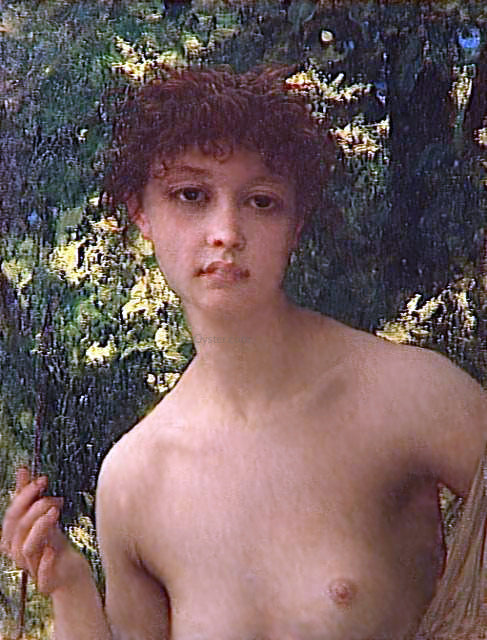  Antoine Ernest Hebert La Jeune Chasseresse - Hand Painted Oil Painting