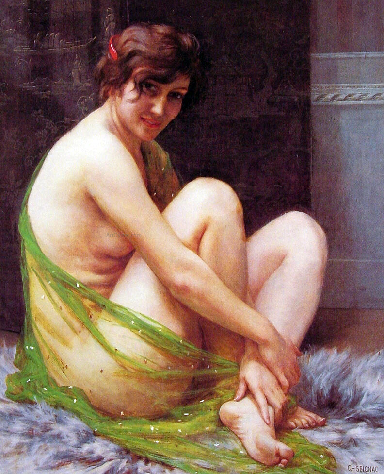  Guillaume Seignac La Paresseuse - Hand Painted Oil Painting