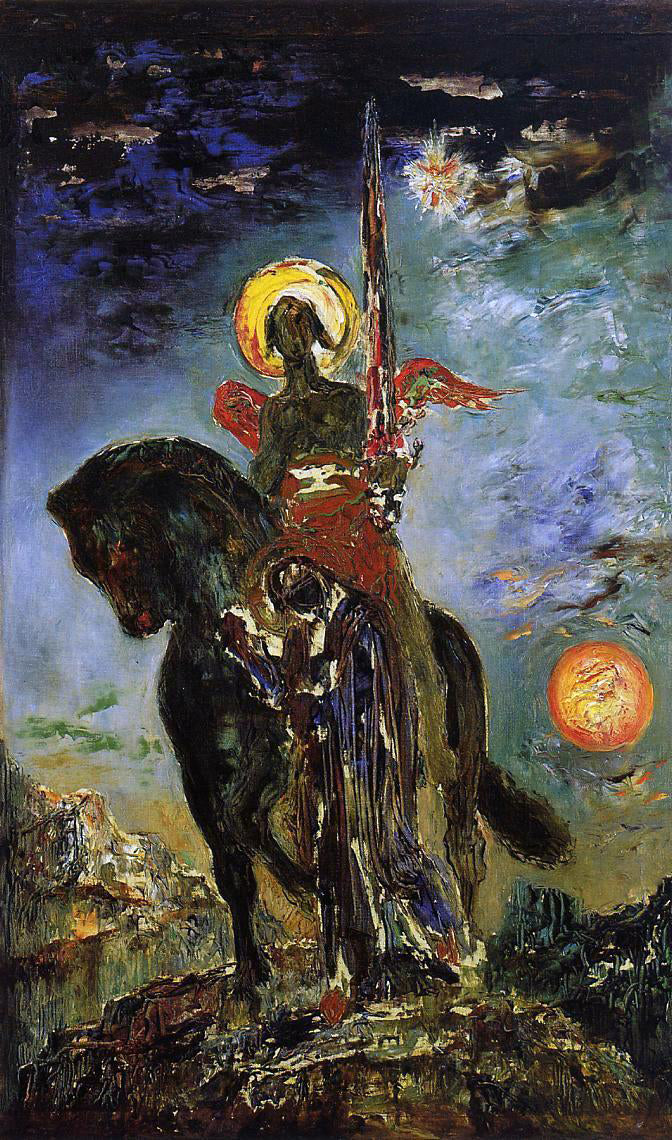  Gustave Moreau La parque et l'ange de la mort - Hand Painted Oil Painting